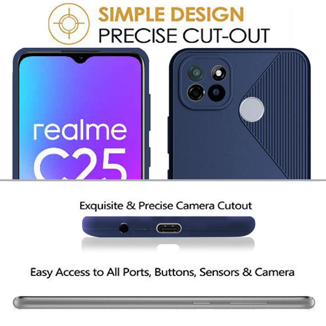S-Style Matte TPU Back Cover for Realme C12 / C15 / C25 / Narzo 20 / Narzo 30A