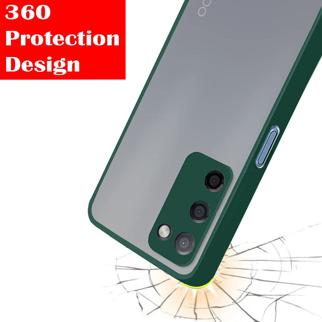Smoke Back Case Cover for Oppo A53s 5G