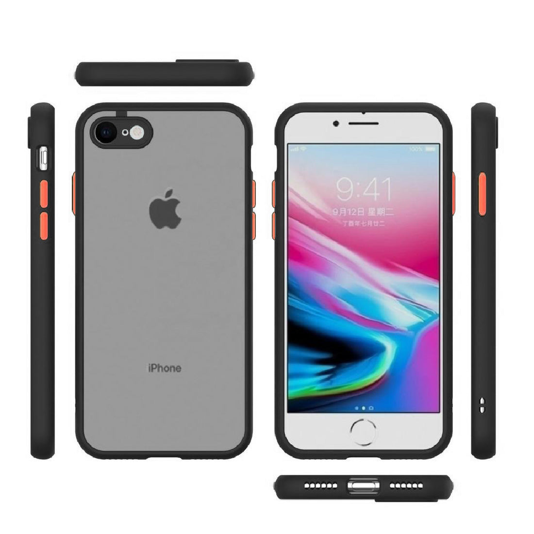 Smoke Back Case Cover for Apple iPhone 7 / iPhone 8