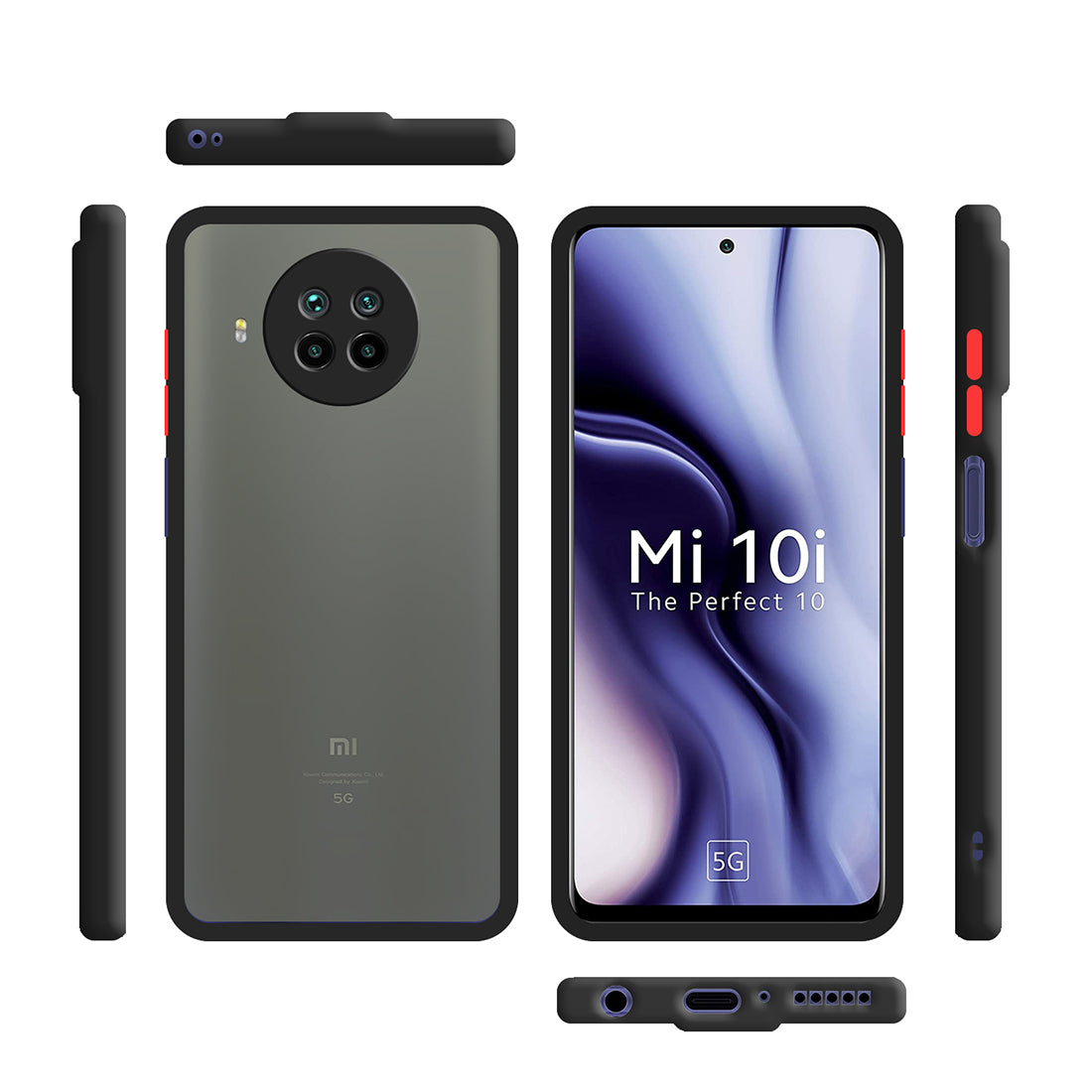 Smoke Back Case Cover for Mi 10i / Mi 10T Lite