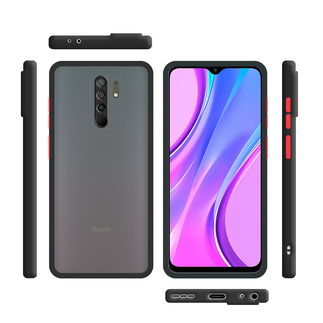 Smoke Back Case Cover for Mi Redmi 9 Prime / Poco M2