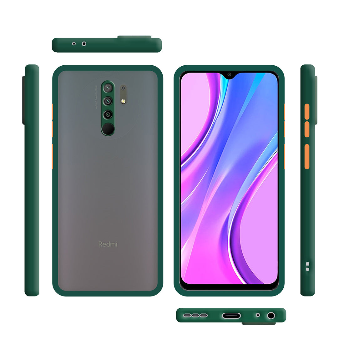Smoke Back Case Cover for Mi Redmi 9 Prime / Poco M2