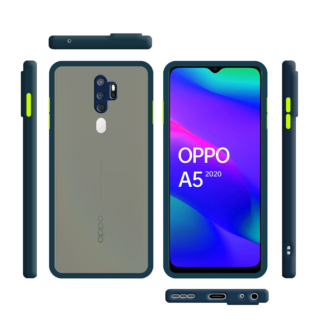 Smoke Back Case Cover for Oppo A5 (2020)