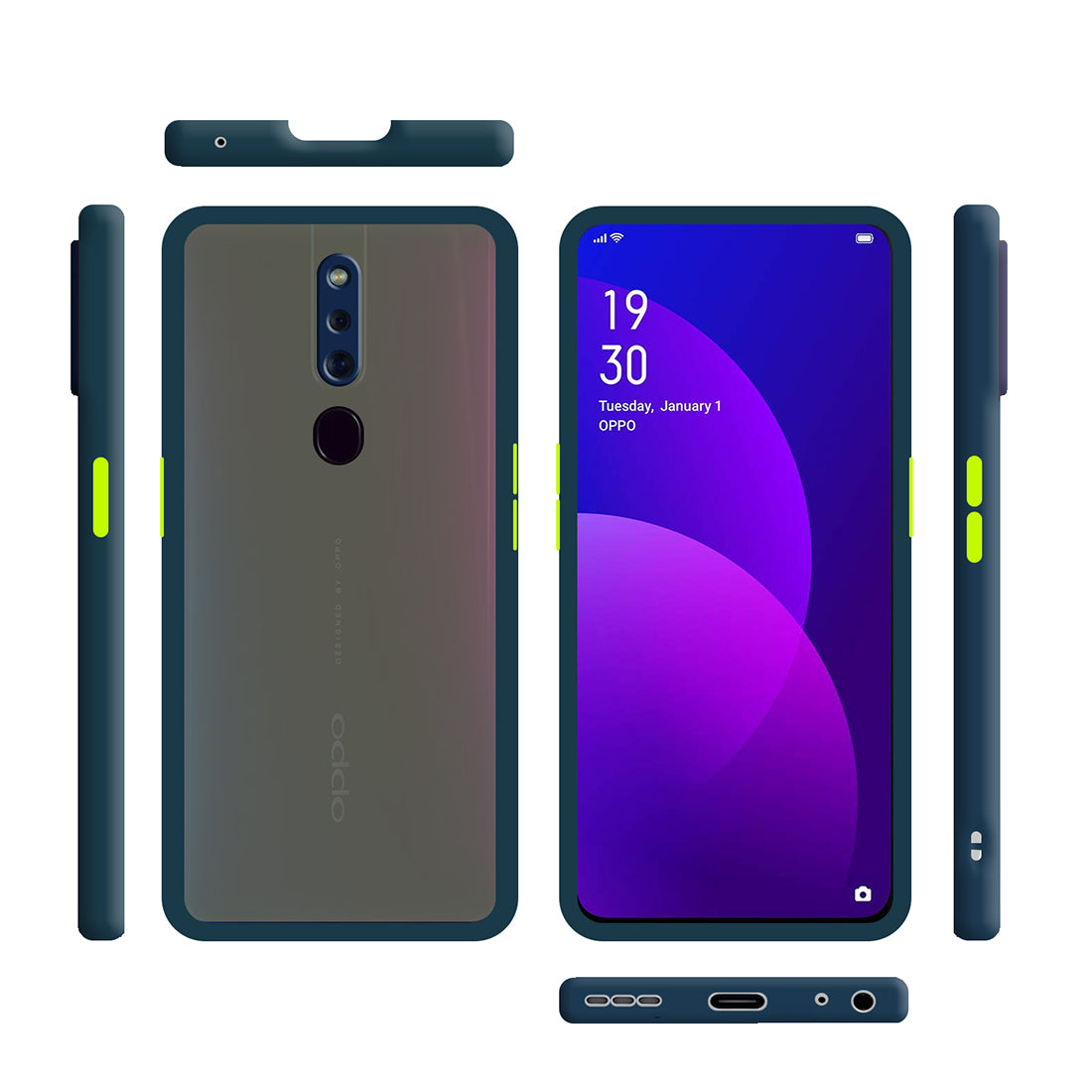 Smoke Back Case Cover for Oppo F11 Pro