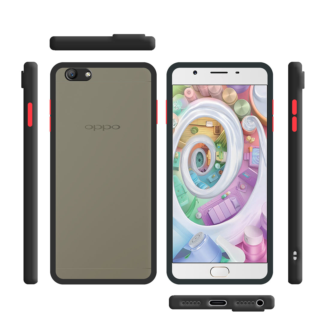 Smoke Back Case Cover for Oppo F1s