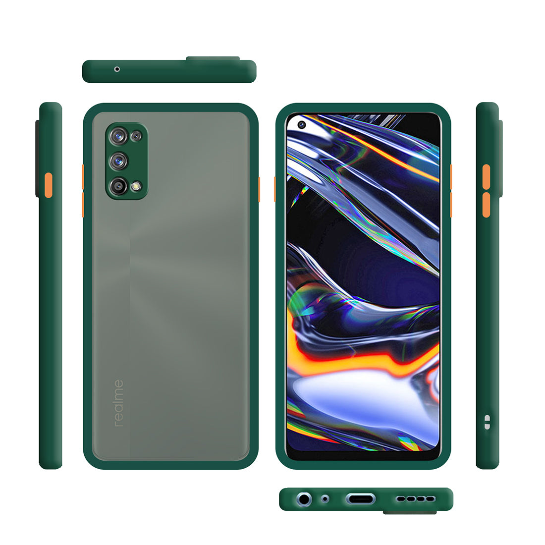 Smoke Back Case Cover for Realme 7 Pro