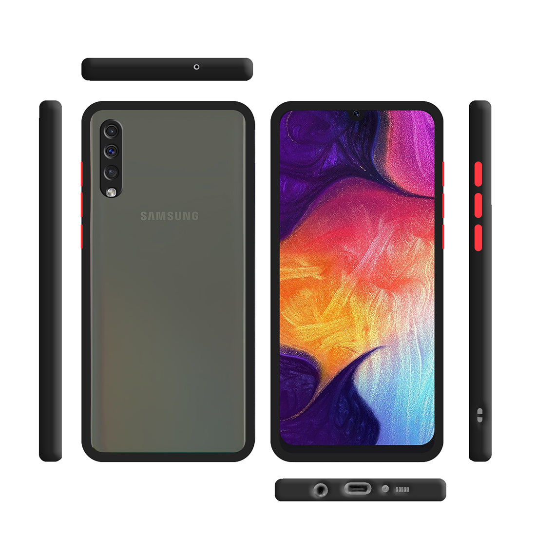 Smoke Back Case Cover for Samsung Galaxy A50