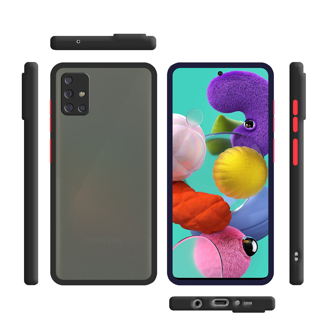 Smoke Back Case Cover for Samsung Galaxy A51