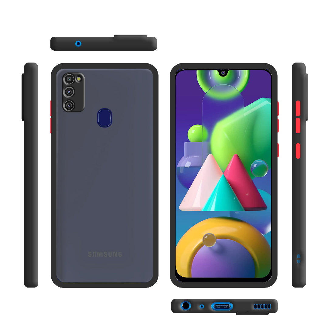 Smoke Back Case Cover for Samsung Galaxy M21 / M30s