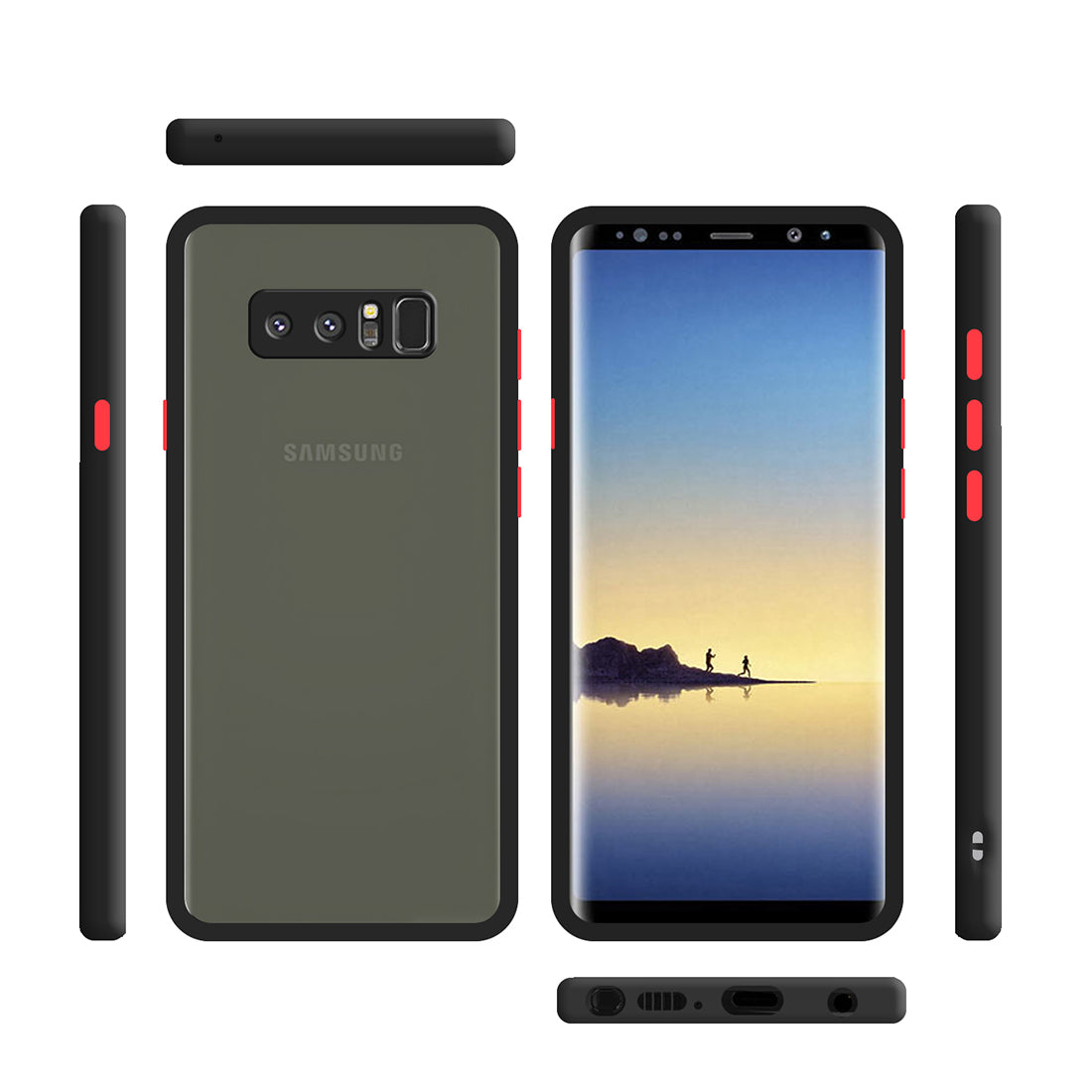 Smoke Back Case Cover for Samsung Galaxy Note 8