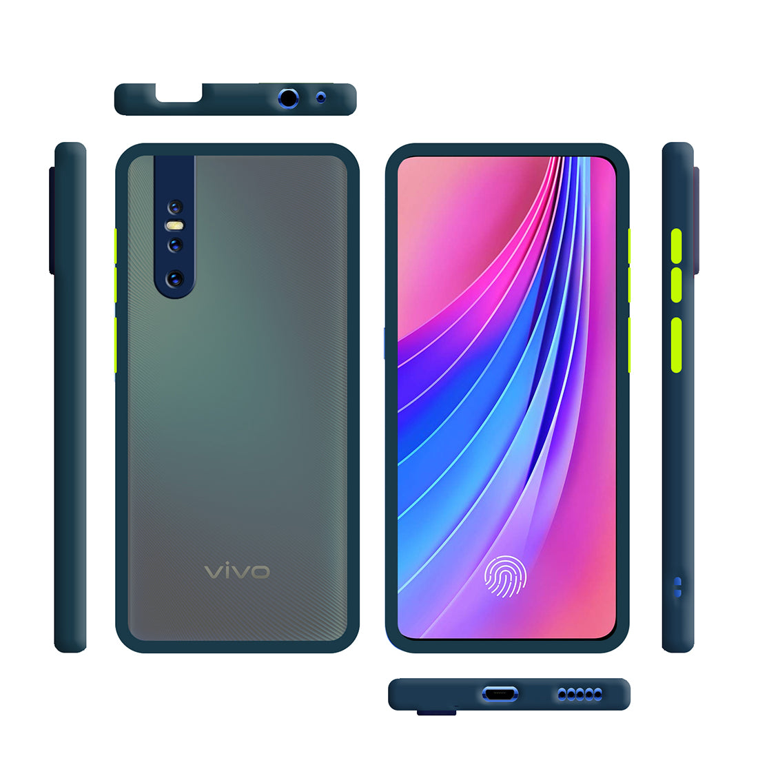 Smoke Back Case Cover for Vivo V15 Pro