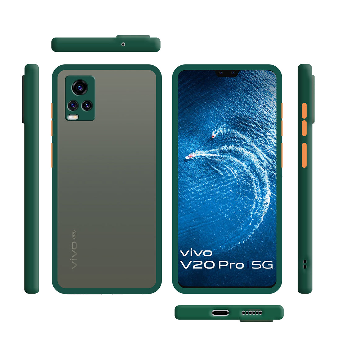 Smoke Back Case Cover for Vivo V20 Pro 5G