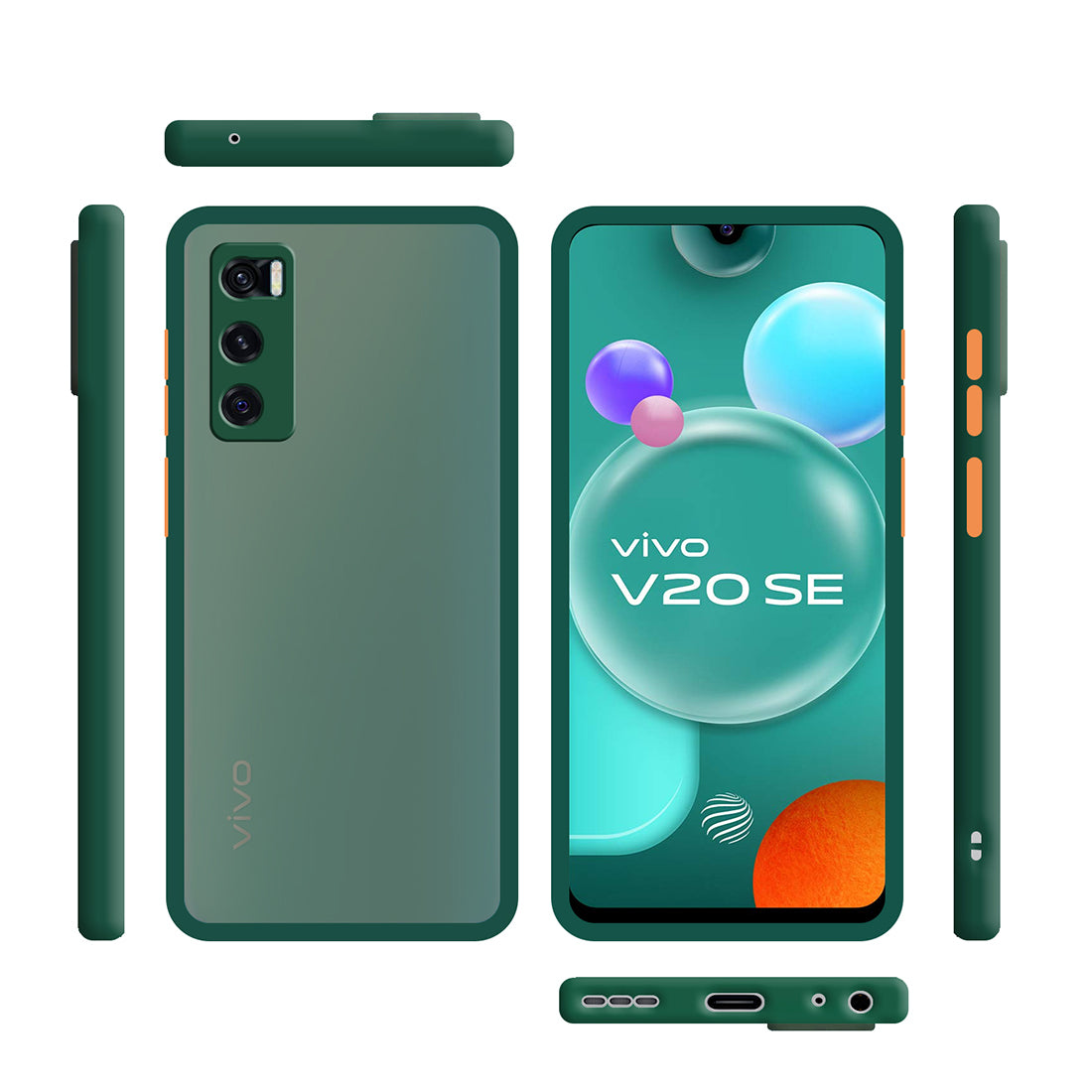 Smoke Back Case Cover for Vivo V20 SE 4G