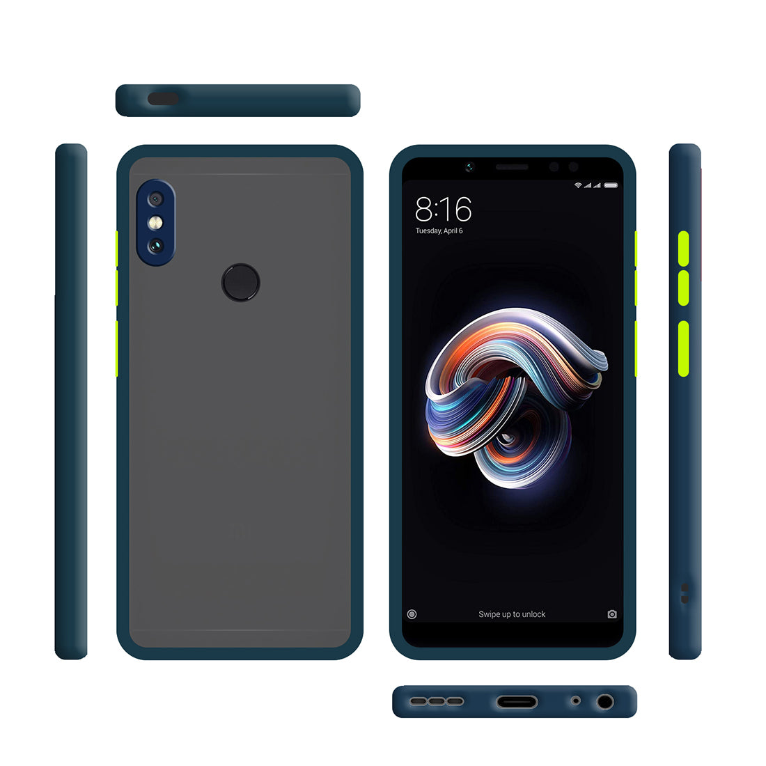 Smoke Back Case Cover for Mi Redmi Note 5 Pro