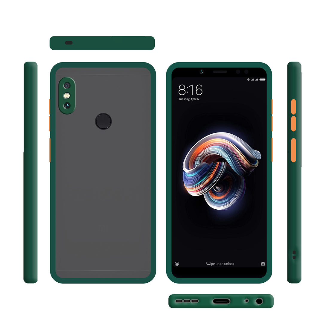 Smoke Back Case Cover for Mi Redmi Note 5 Pro