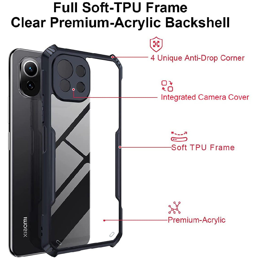 Shockproof Hybrid Cover for Mi 11 Lite