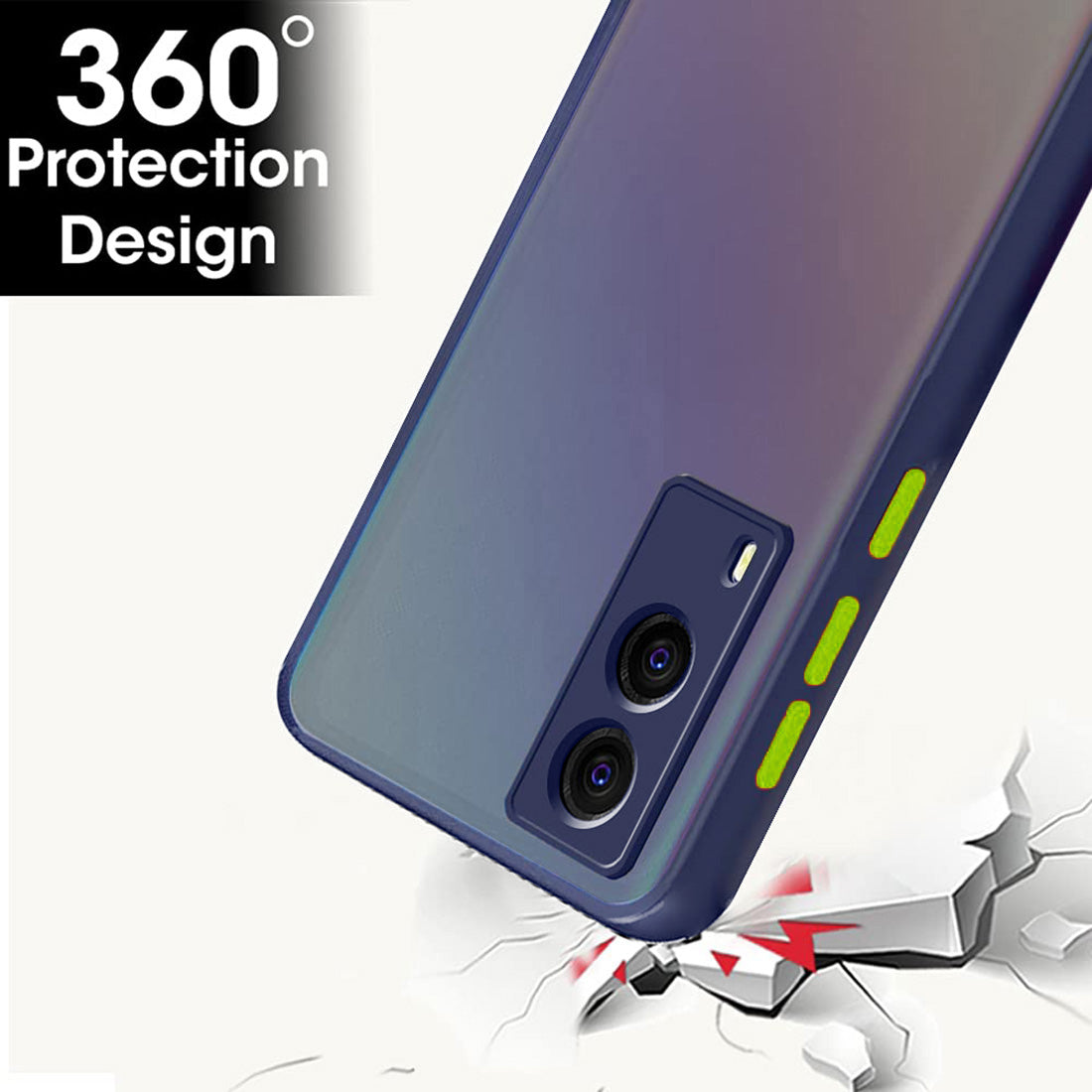 Smoke Back Case Cover for Vivo V21E 5G