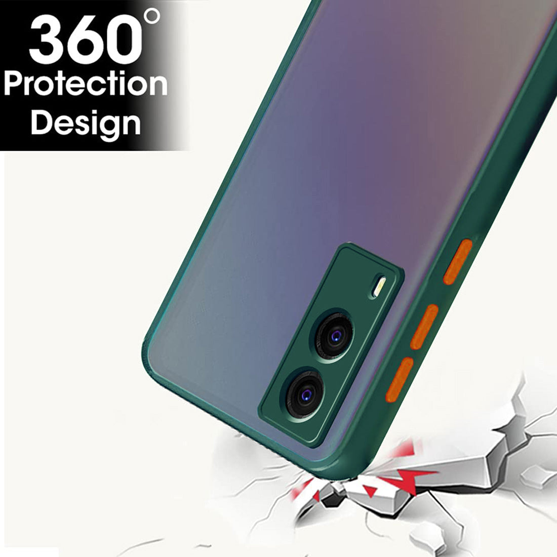 Smoke Back Case Cover for Vivo V21E 5G