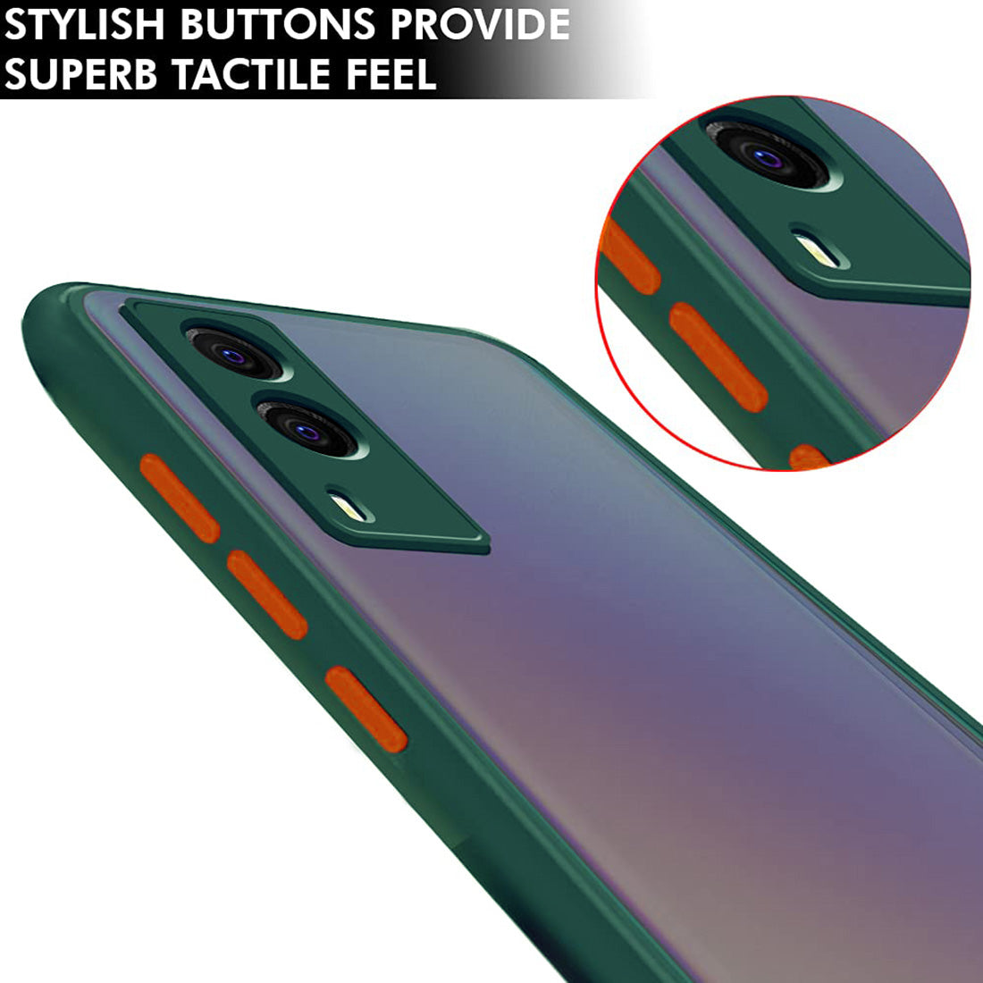 Smoke Back Case Cover for Vivo V21E 5G