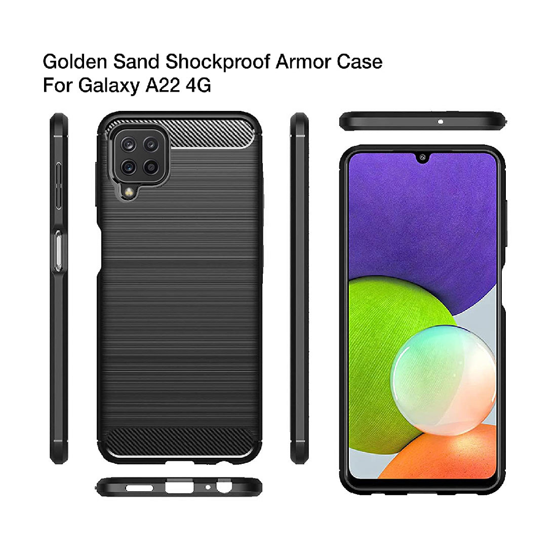 Carbon Fiber Case for Samsung Galaxy A22 4G / F22 4G