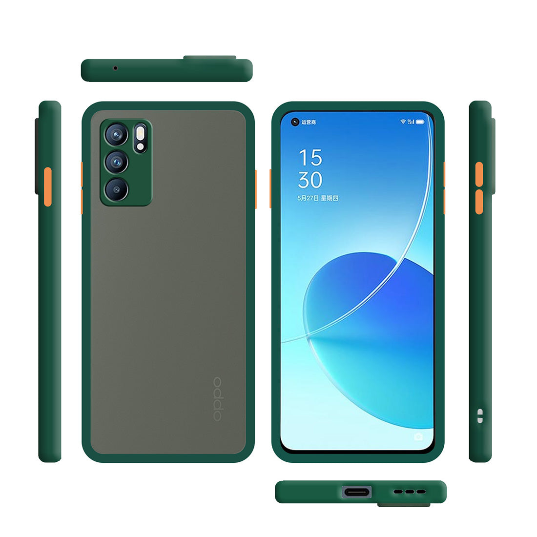 Smoke Back Case Cover for Oppo Reno6 Pro 5G