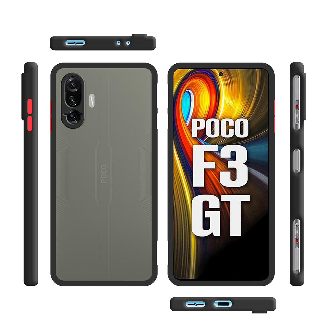 Smoke Back Case Cover for Mi Poco F3 GT