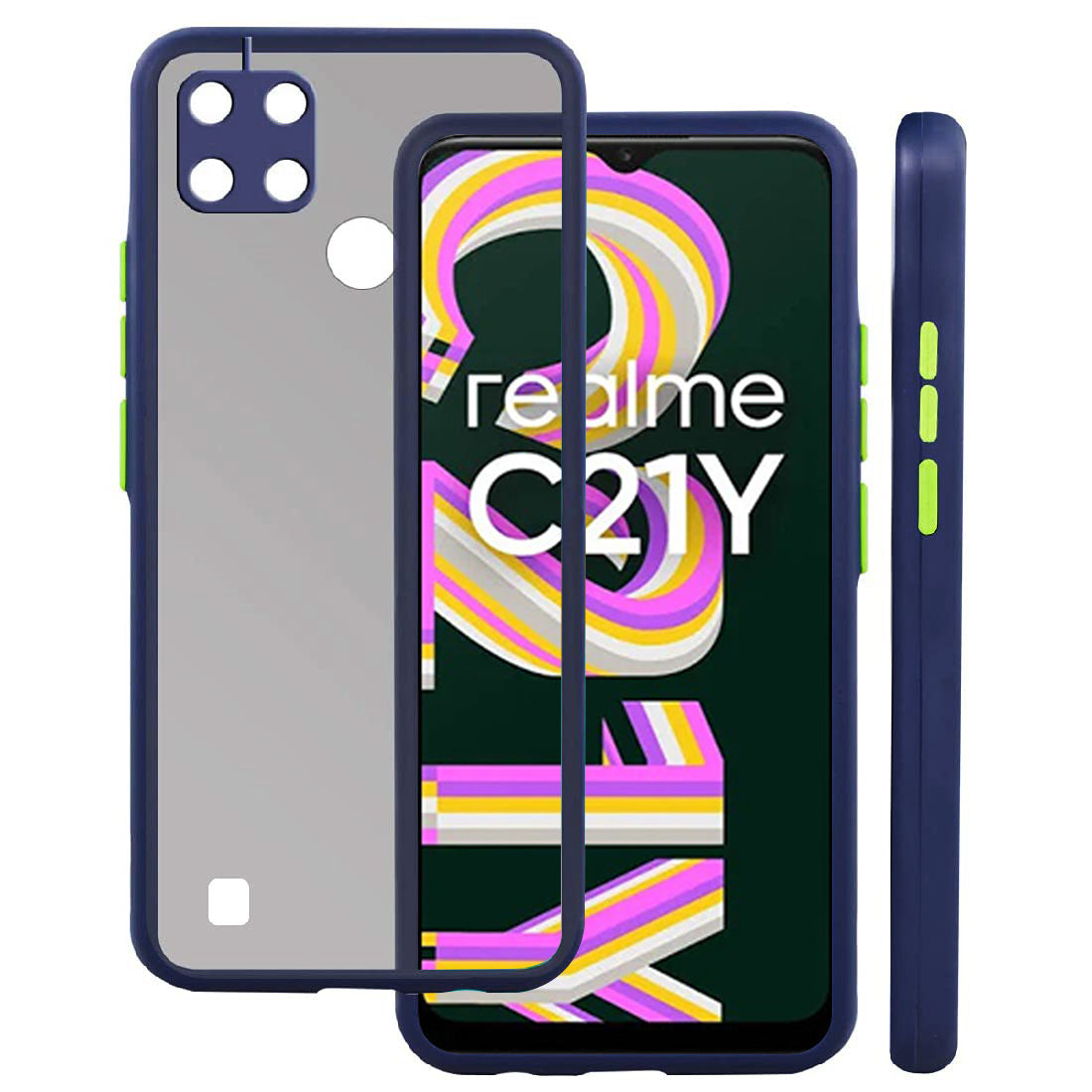Smoke Back Case Cover for Realme C21Y