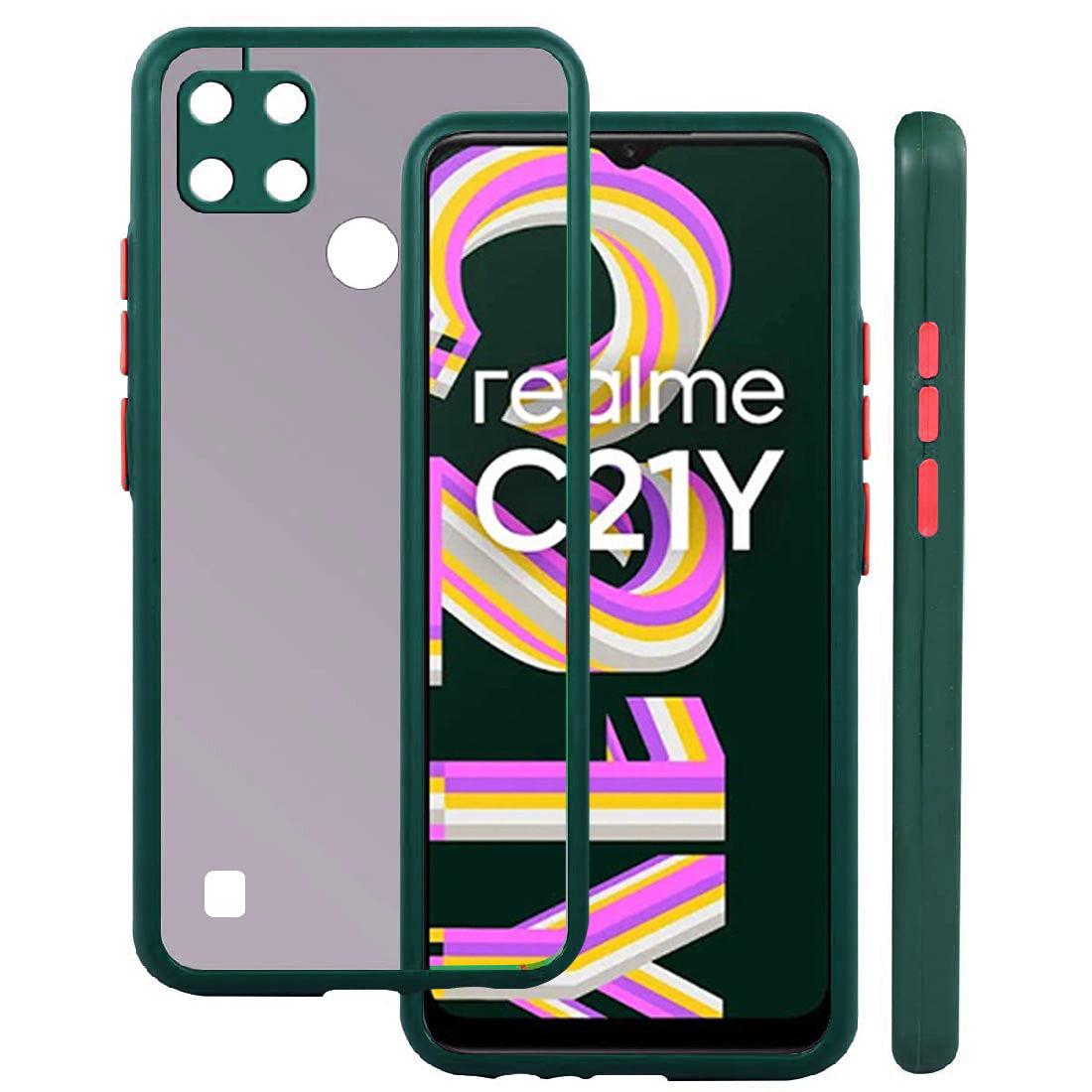 Smoke Back Case Cover for Realme C21Y