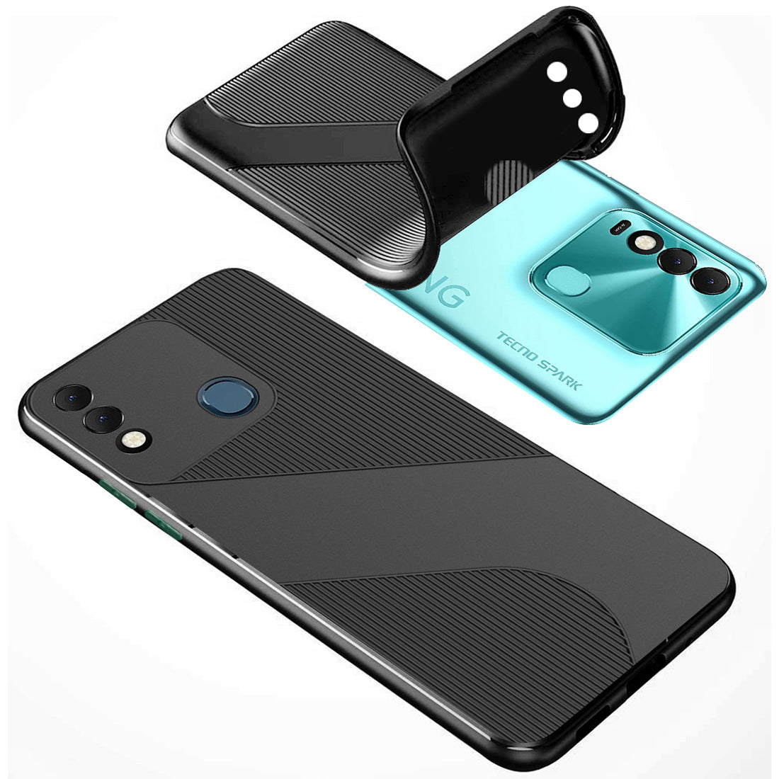 S-Style Matte TPU Back Cover for Tecno Spark 8