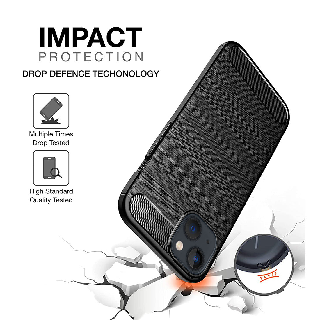 Carbon Fiber Case for Apple iPhone 13 Mini