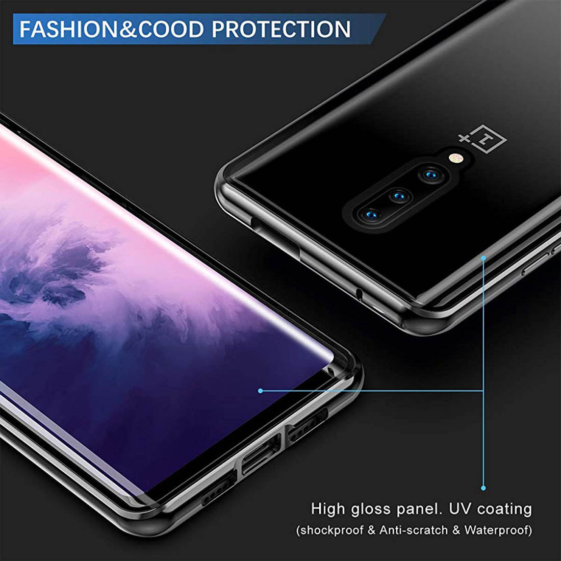 Magnetic Metal Frame Bumper Glass Back Case for OnePlus 7 Pro