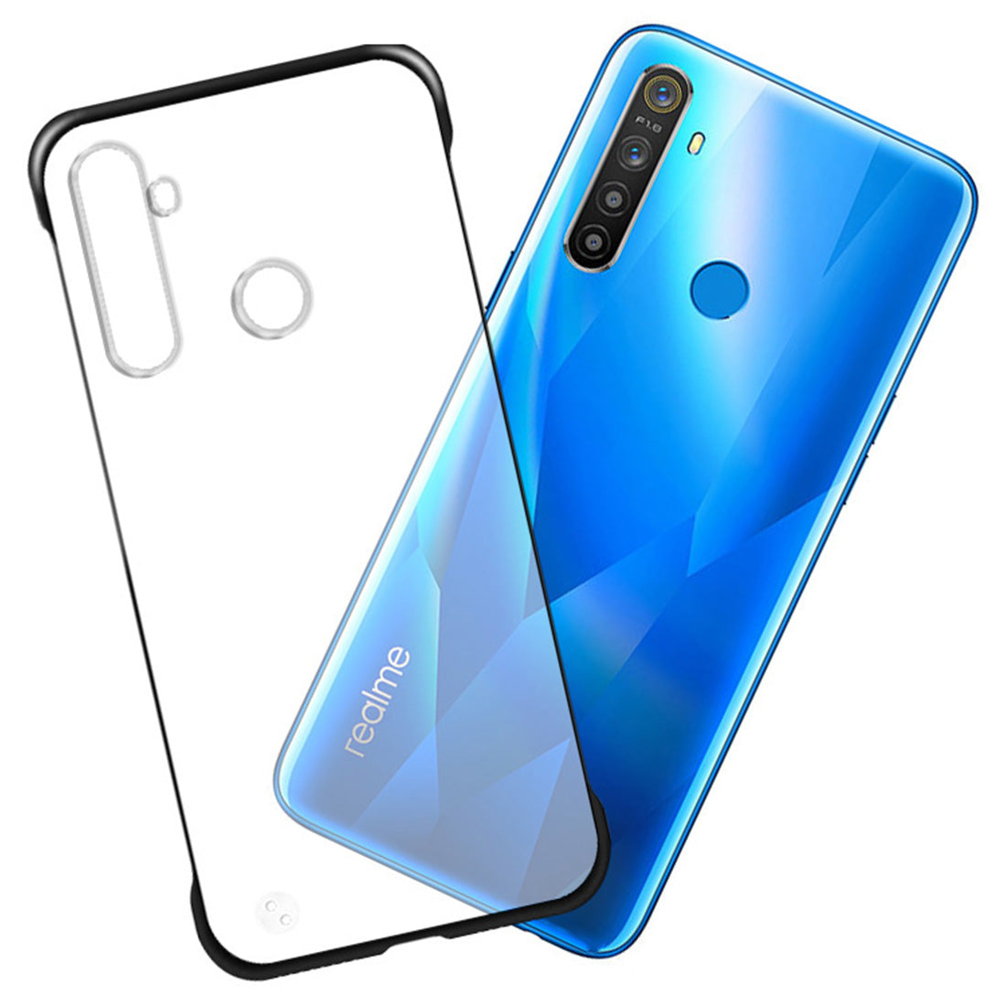 Frameless Transparent Hard PC Back Cover for Realme 5