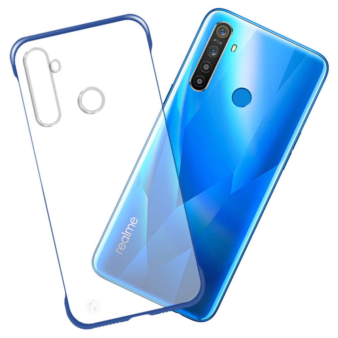 Frameless Transparent Hard PC Back Cover for Realme 5