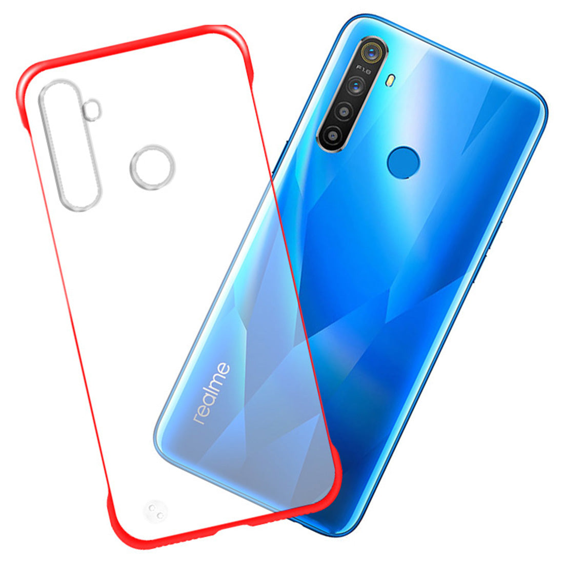 Frameless Transparent Hard PC Back Cover for Realme 5