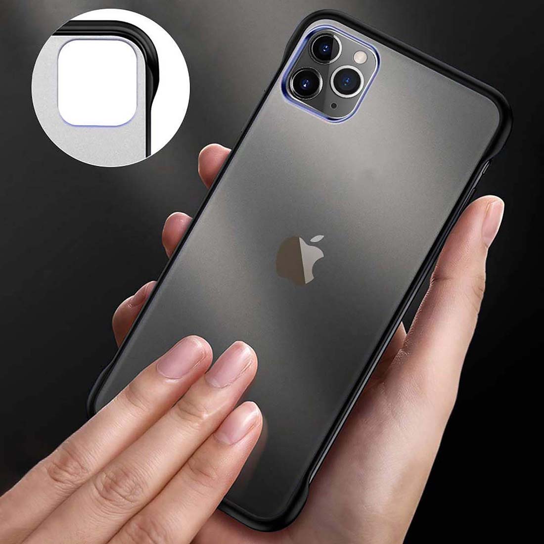 Frameless Transparent Hard PC Back Cover for Apple iPhone 11 Pro Max