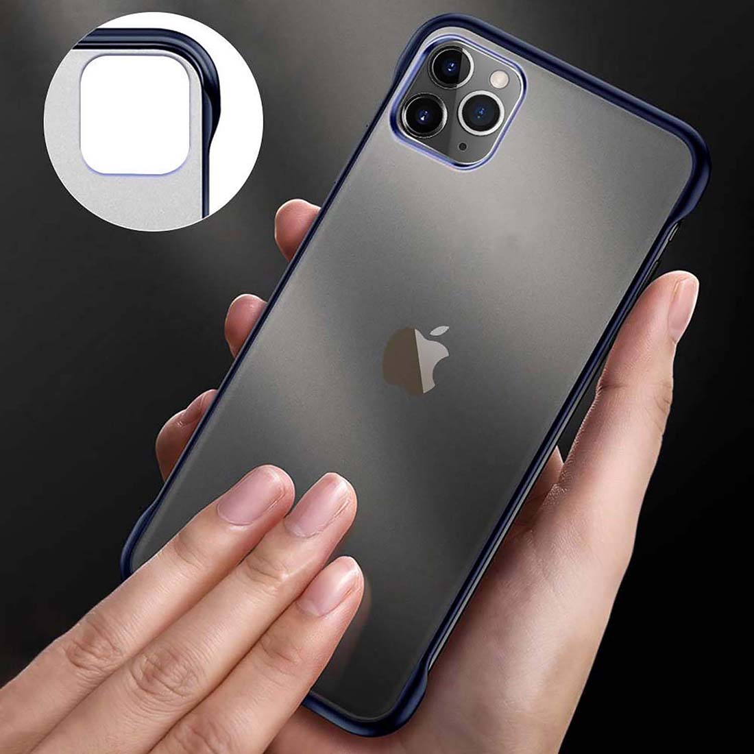Frameless Transparent Hard PC Back Cover for Apple iPhone 11 Pro Max