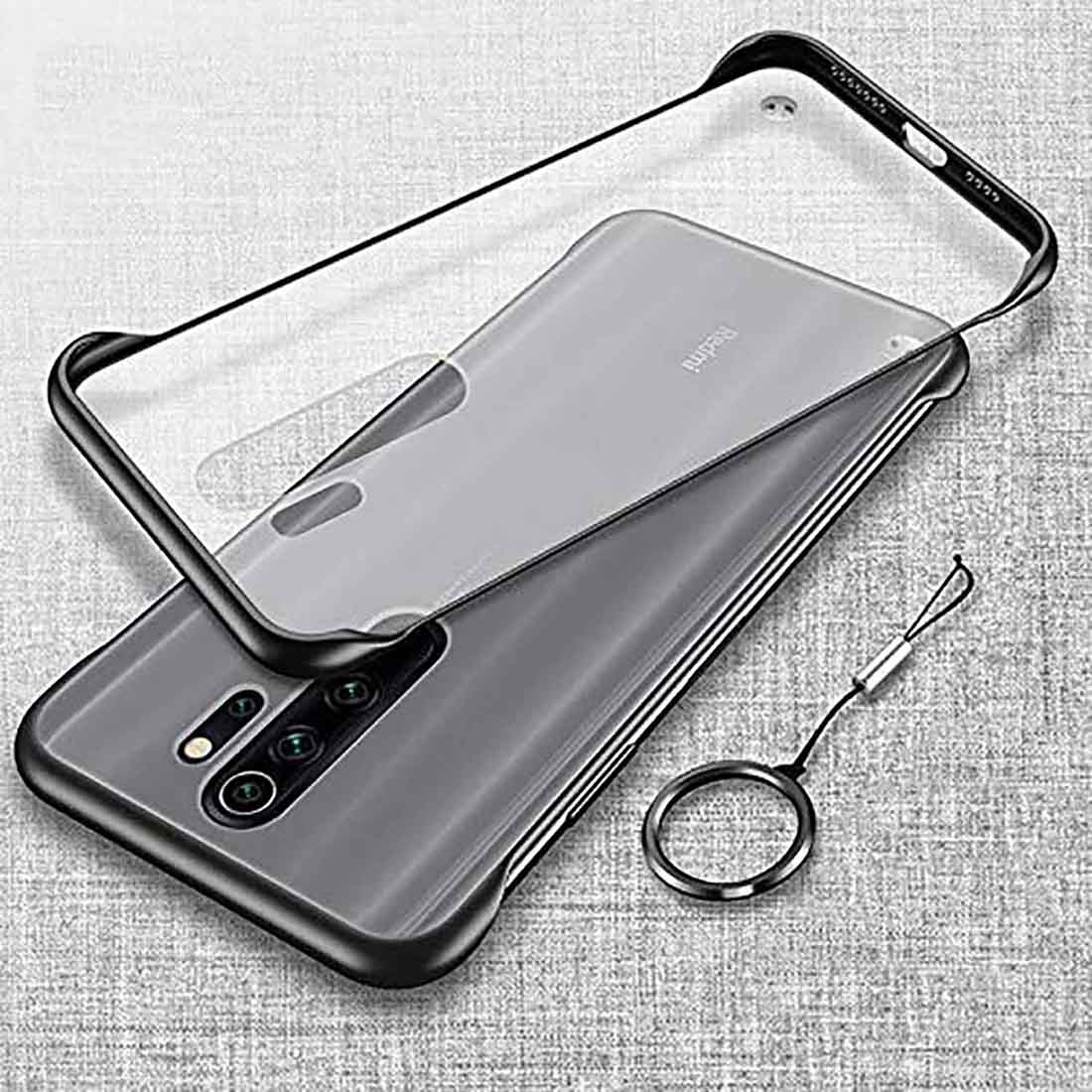 Frameless Transparent Hard PC Back Cover for Mi Redmi Note 8 Pro