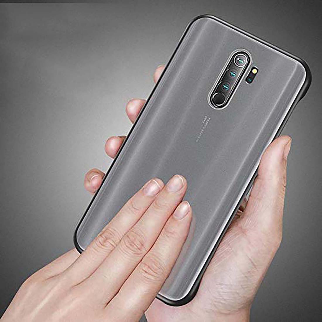 Frameless Transparent Hard PC Back Cover for Mi Redmi Note 8 Pro