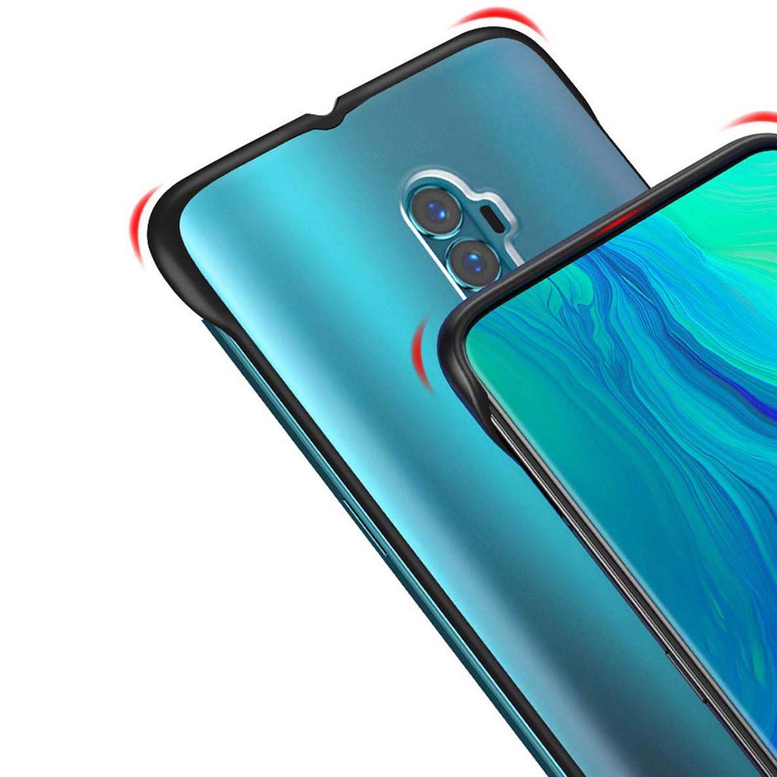 Frameless Transparent Hard PC Back Cover for Oppo Reno 2Z