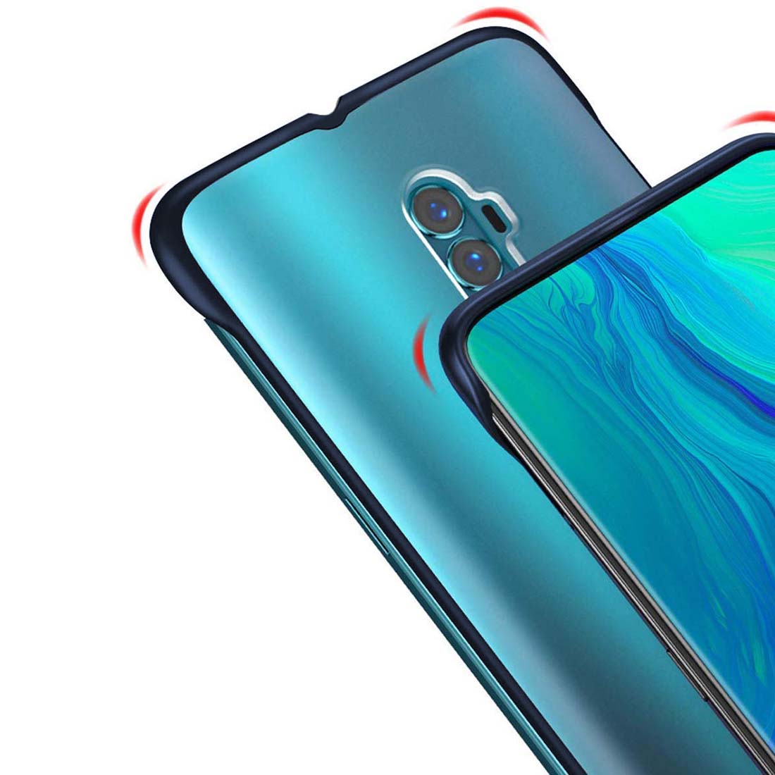 Frameless Transparent Hard PC Back Cover for Oppo Reno 2Z