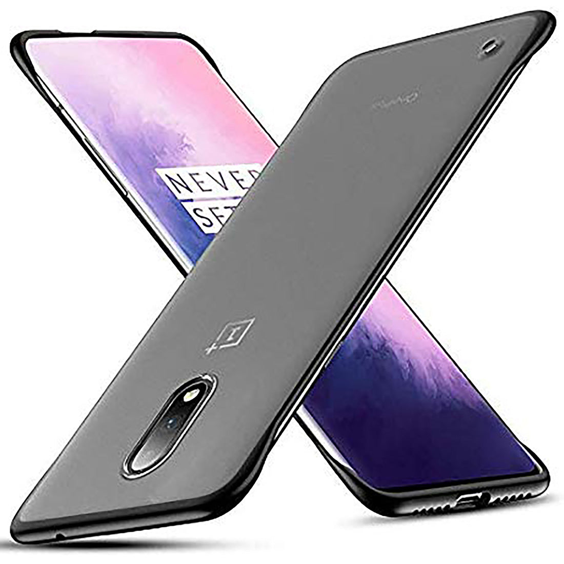 Frameless Transparent Hard PC Back Cover for OnePlus 7
