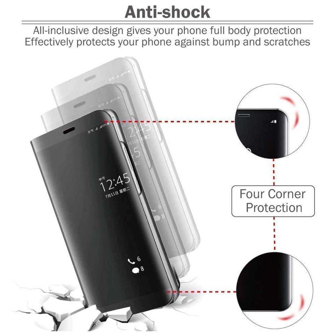 Mirror Flip Cover for OnePlus 7
