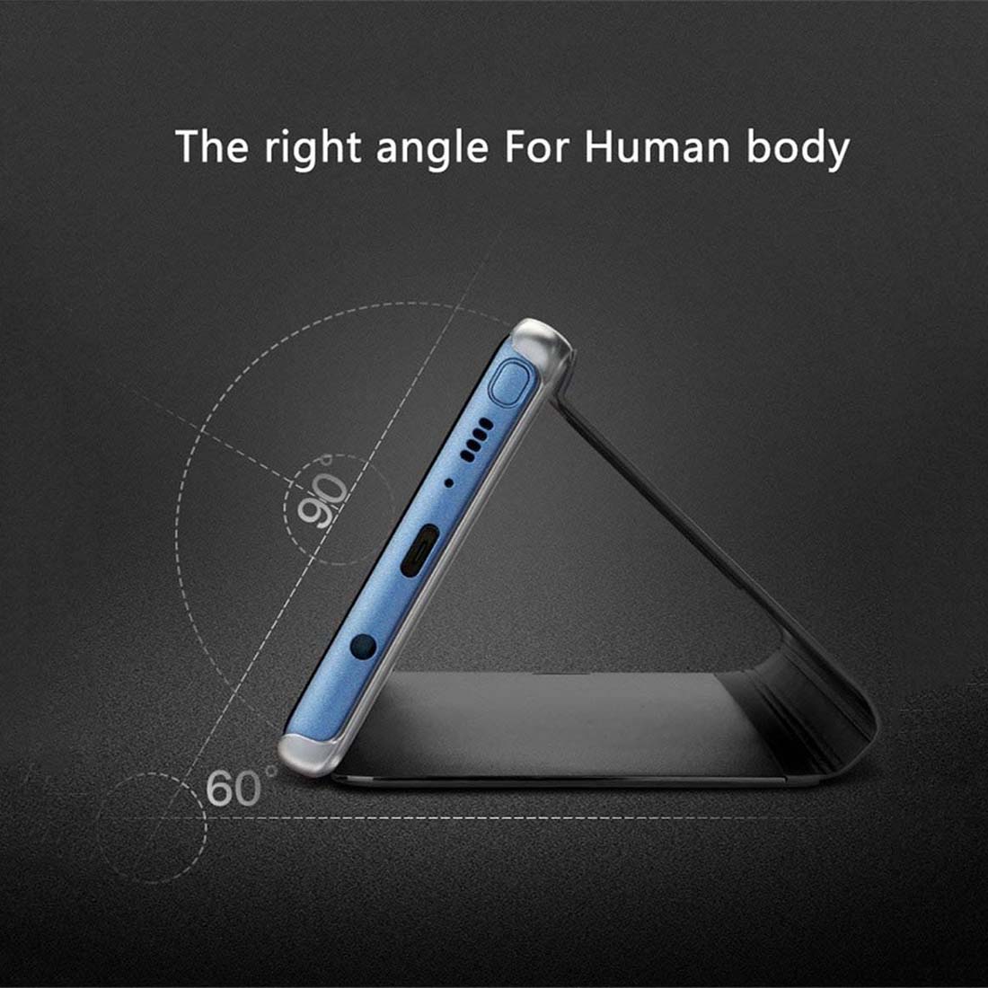 Mirror Flip Cover for Oppo F9 Pro