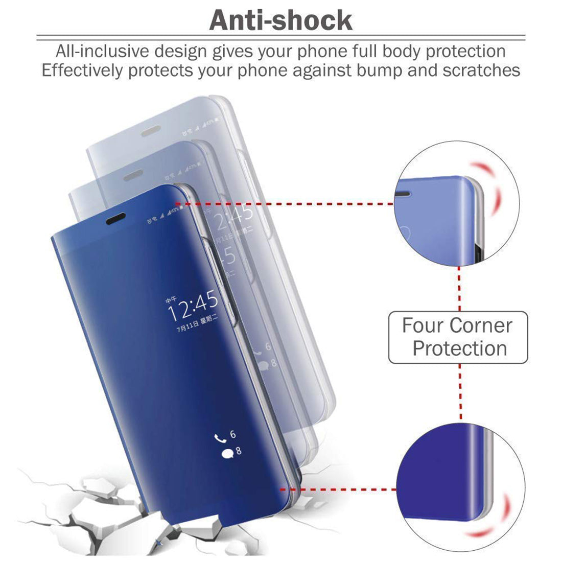 Mirror Flip Cover for Samsung Galaxy Note 10