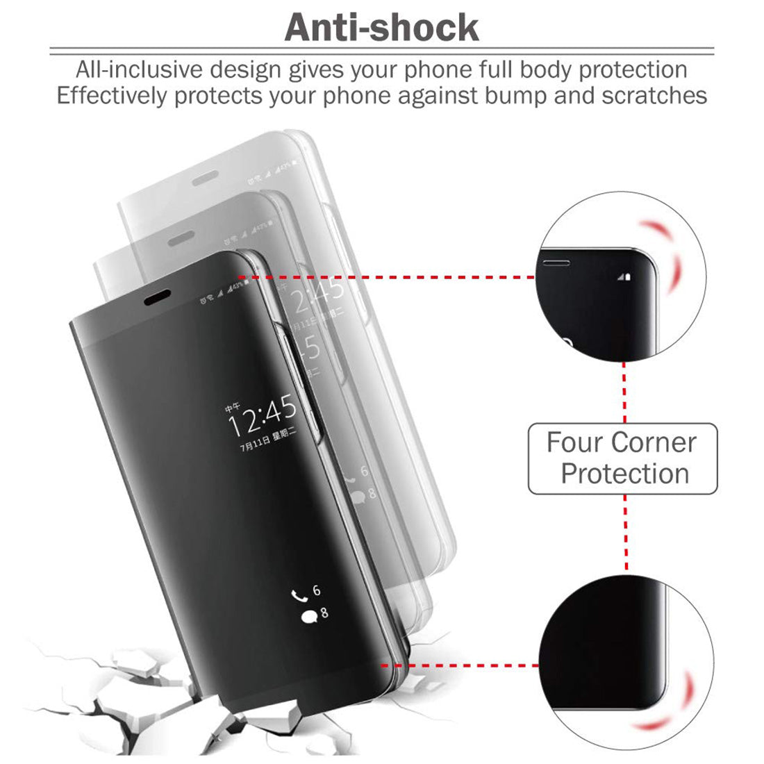 Mirror Flip Cover for Vivo S1