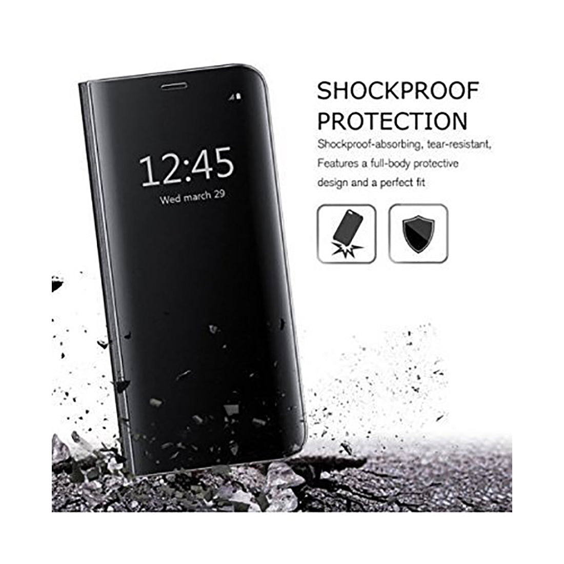 Mirror Flip Cover for Samsung Galaxy M10