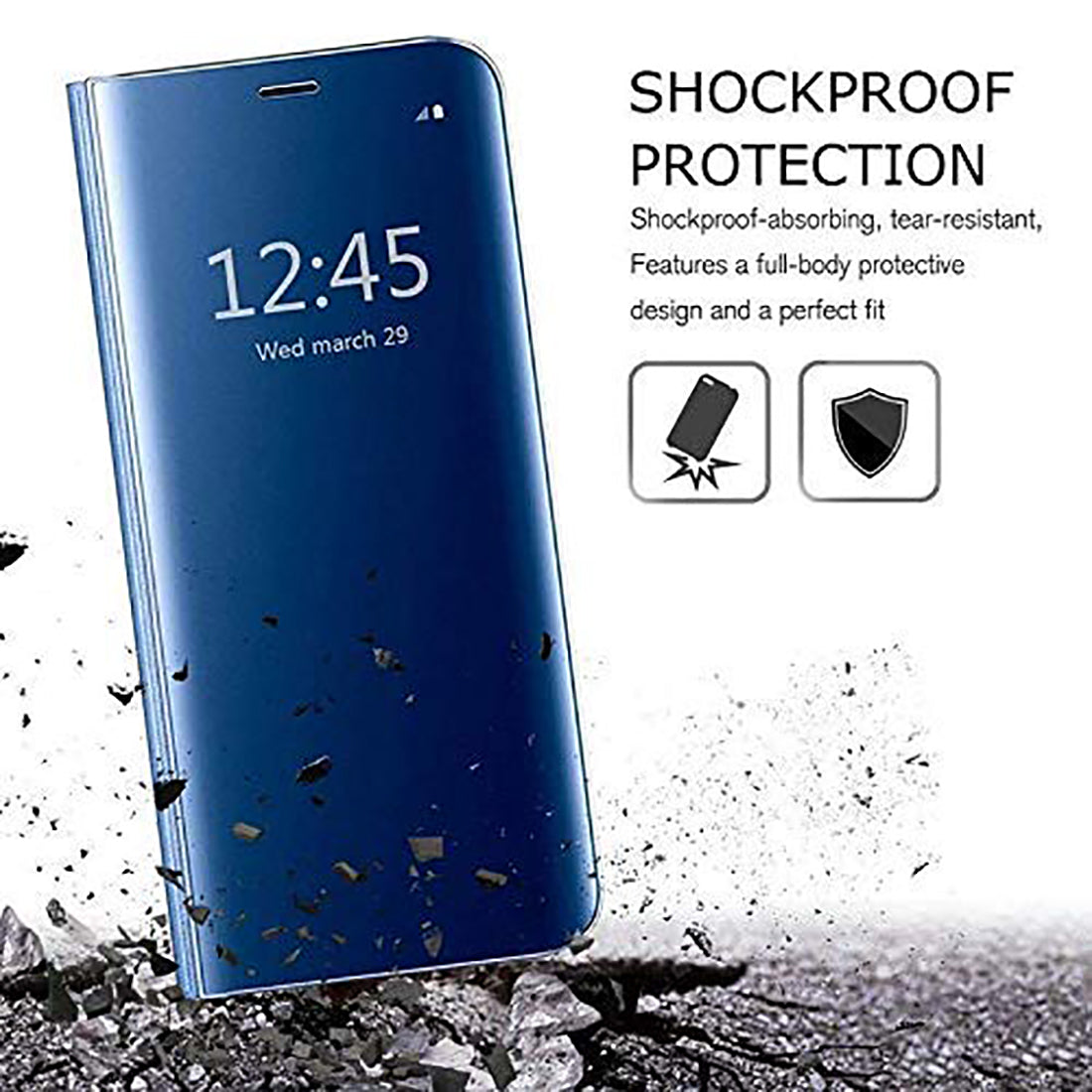 Mirror Flip Cover for Samsung Galaxy M10s