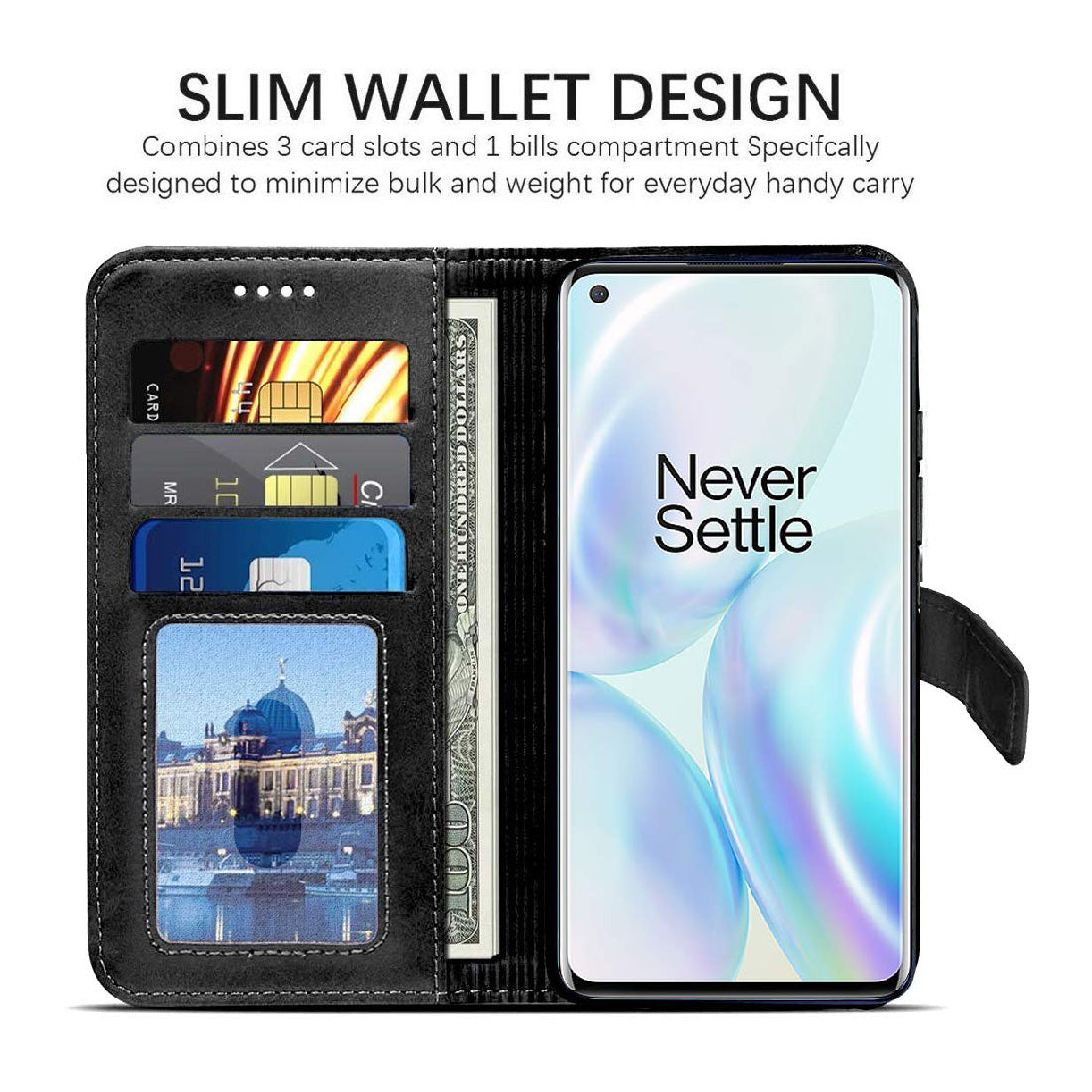 Premium Wallet Flip Cover for OnePlus 8