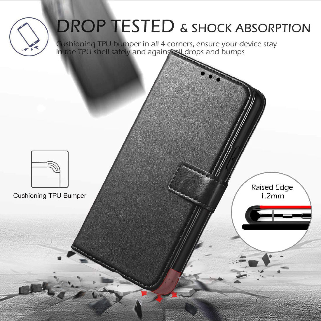 Premium Wallet Flip Cover for Realme C15