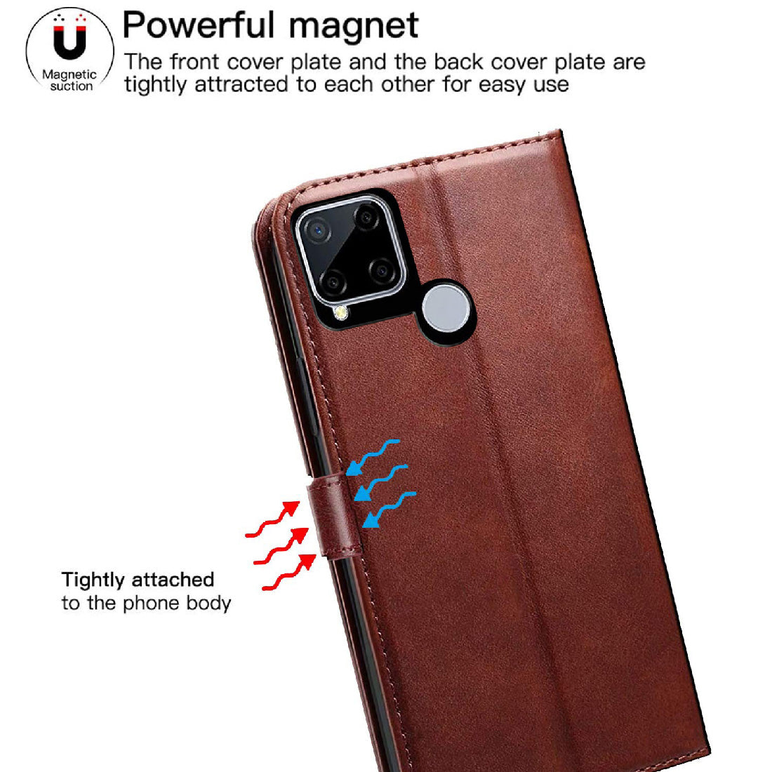 Premium Wallet Flip Cover for Realme C15